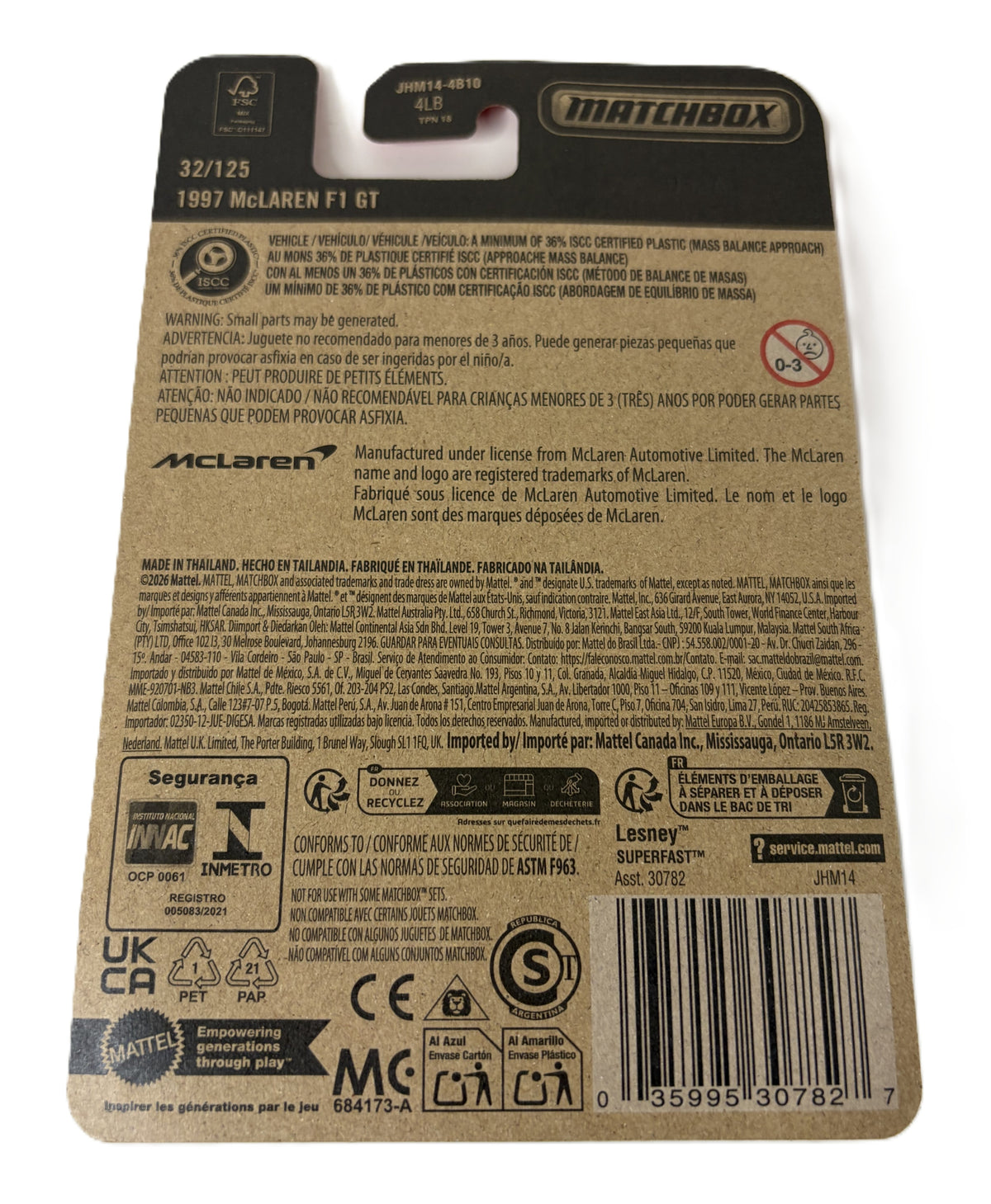 MATCHBOX 1997 McLaren F1 GT (JHM14) #32