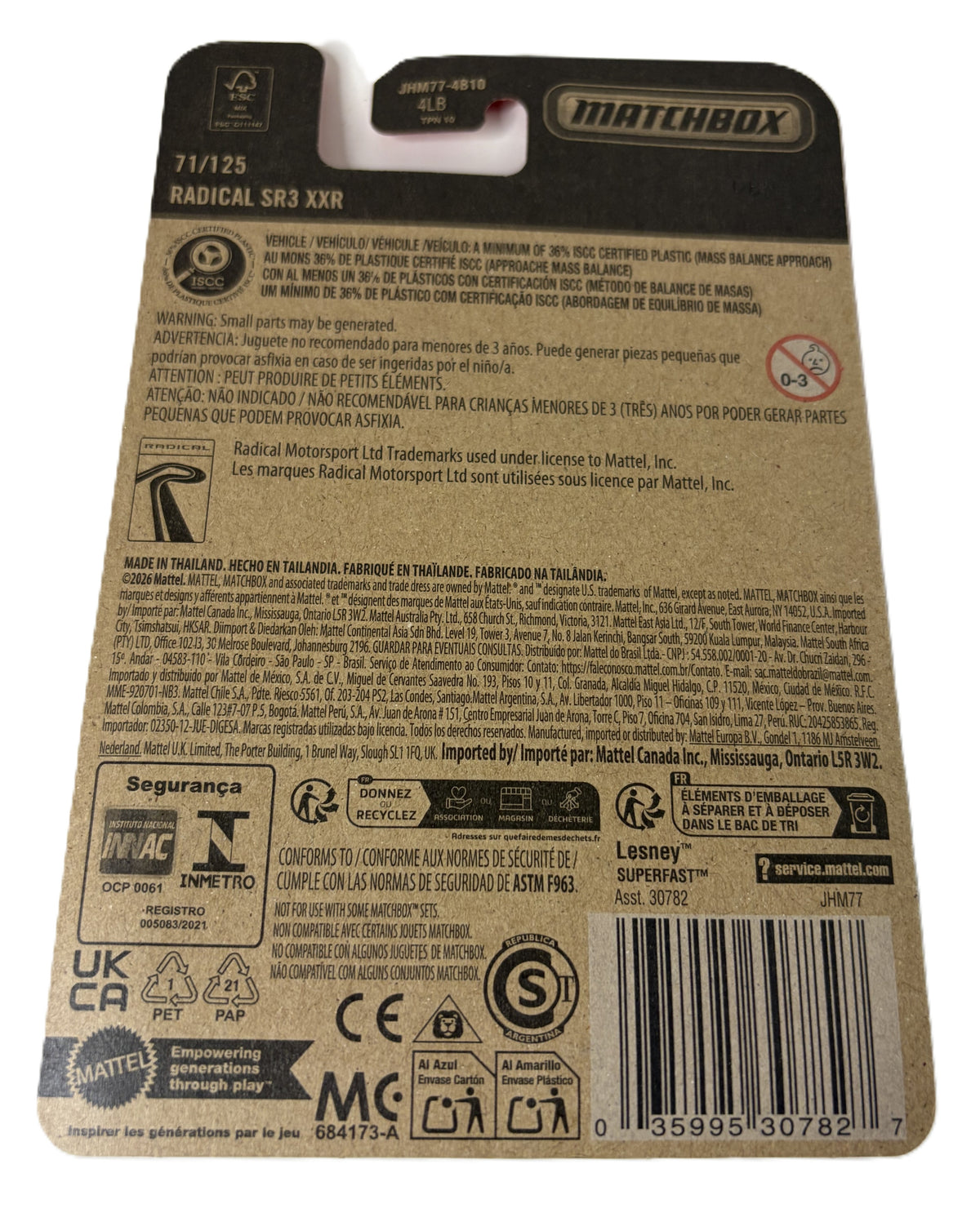 MATCHBOX Radical SR3 XXR (JHM77) #71
