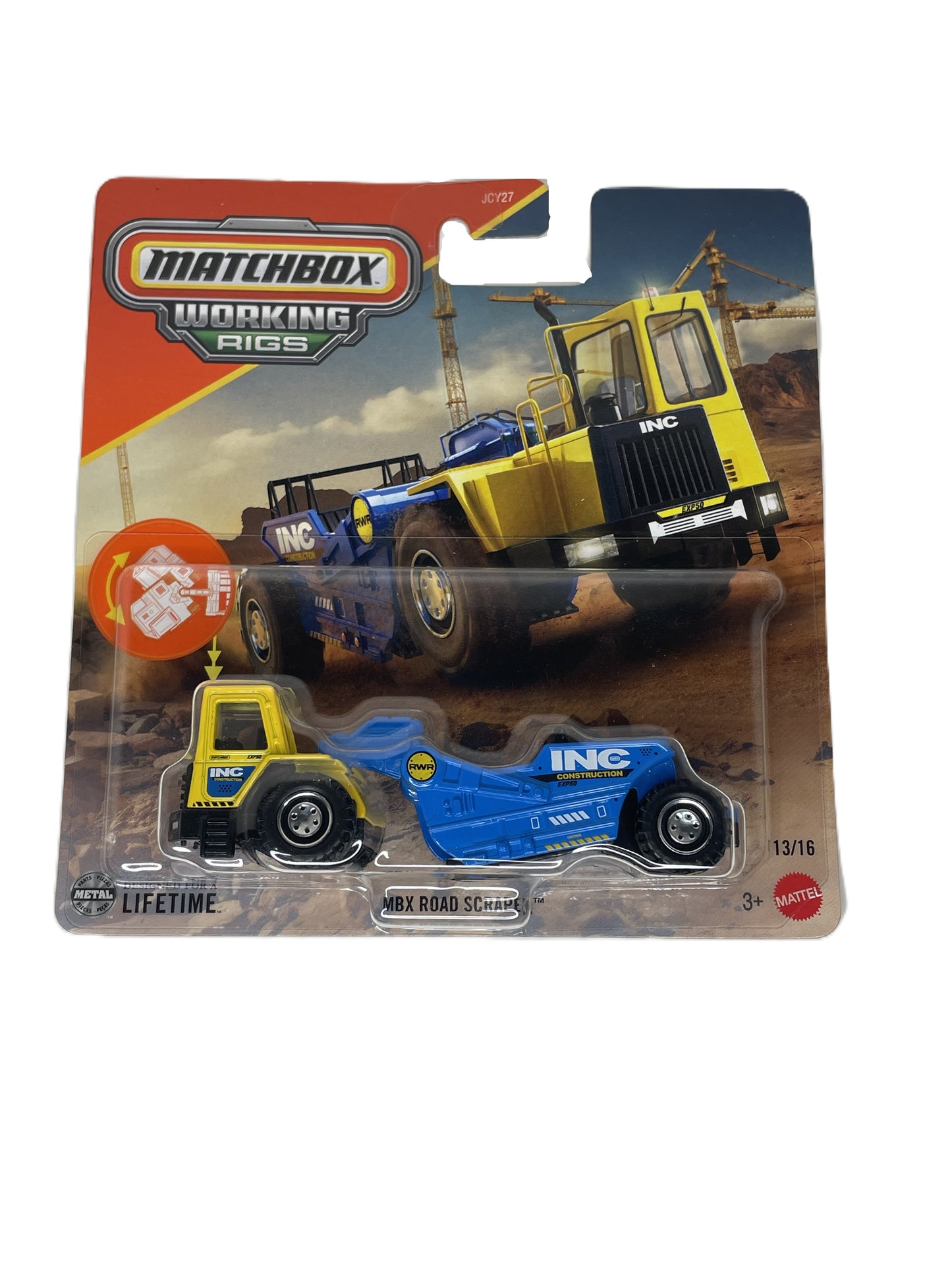 MATCHBOX Working Rigs MBX Road Scraper (JBX77)
