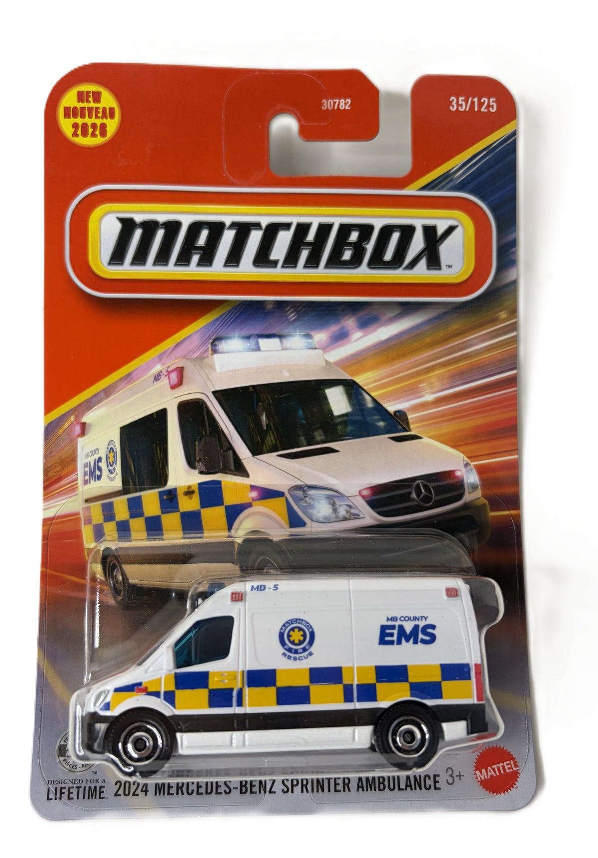 MATCHBOX 2024 Mercedes-Benz Sprinter Ambulance #35 (JHM32)
