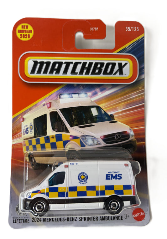 MATCHBOX 2024 Mercedes-Benz Sprinter Ambulance #35 (JHM32)