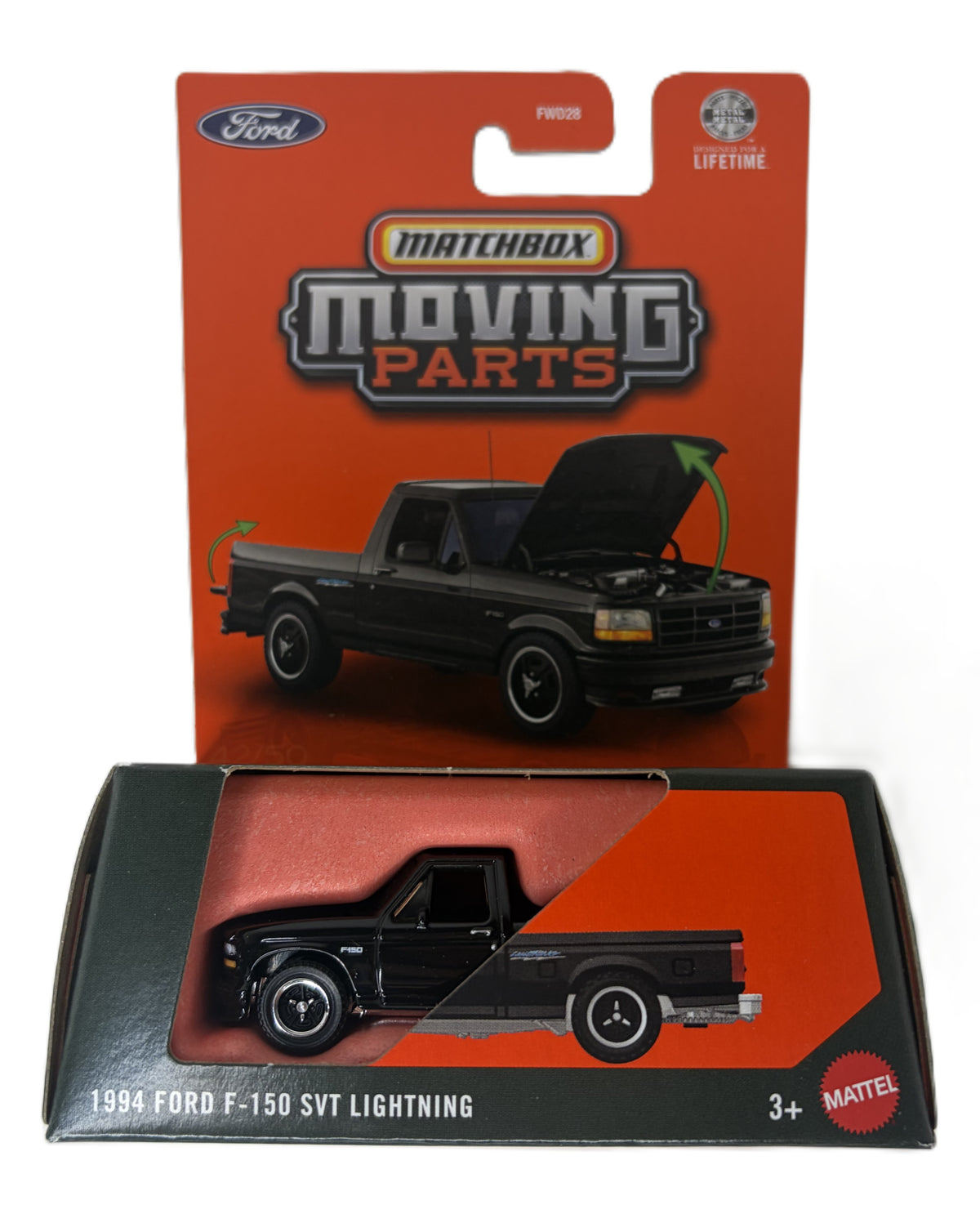 MATCHBOX Moving Parts 1994 Ford F-150 SVT Lightning [Black] (JHV65)