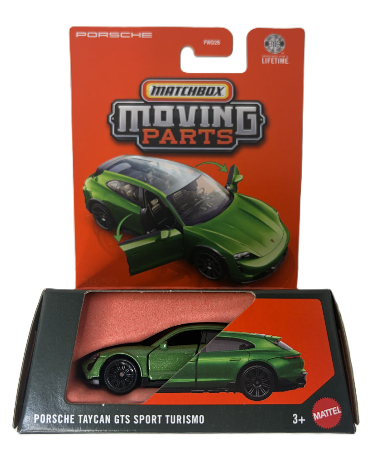 MATCHBOX Moving Parts Porsche Taycan GTS Sport Turismo [Green] (JHV45)