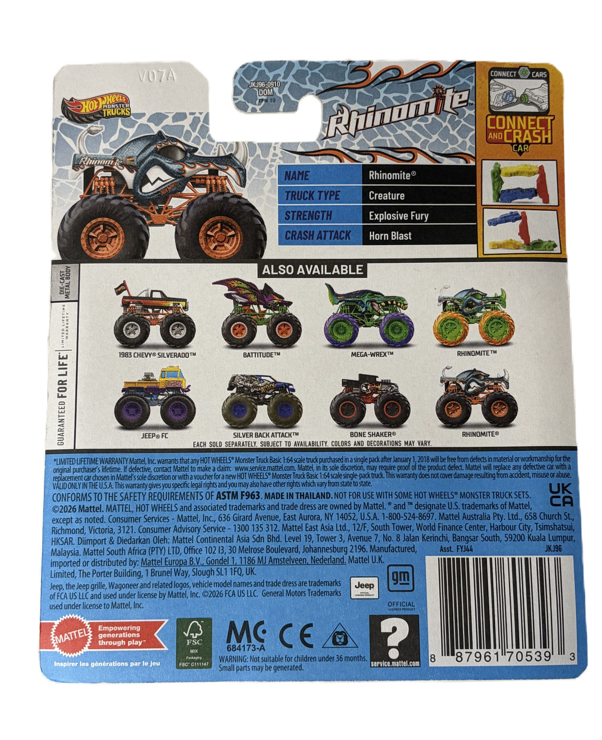 Hot Wheels Monster Trucks - Rhinomite (JKJ96)