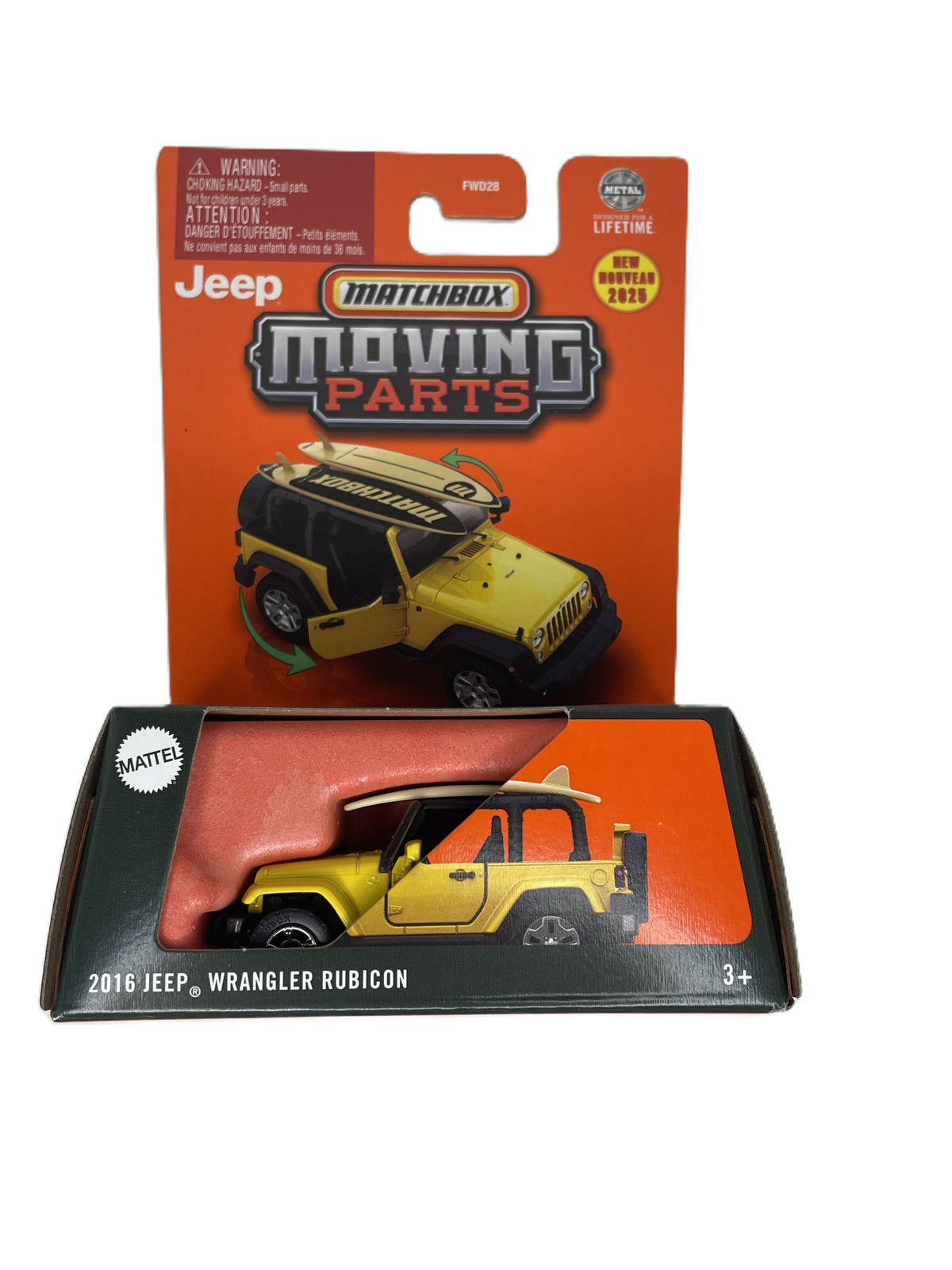 MATCHBOX Moving Parts 2016 Jeep Wrangler Rubicon (JBW74)