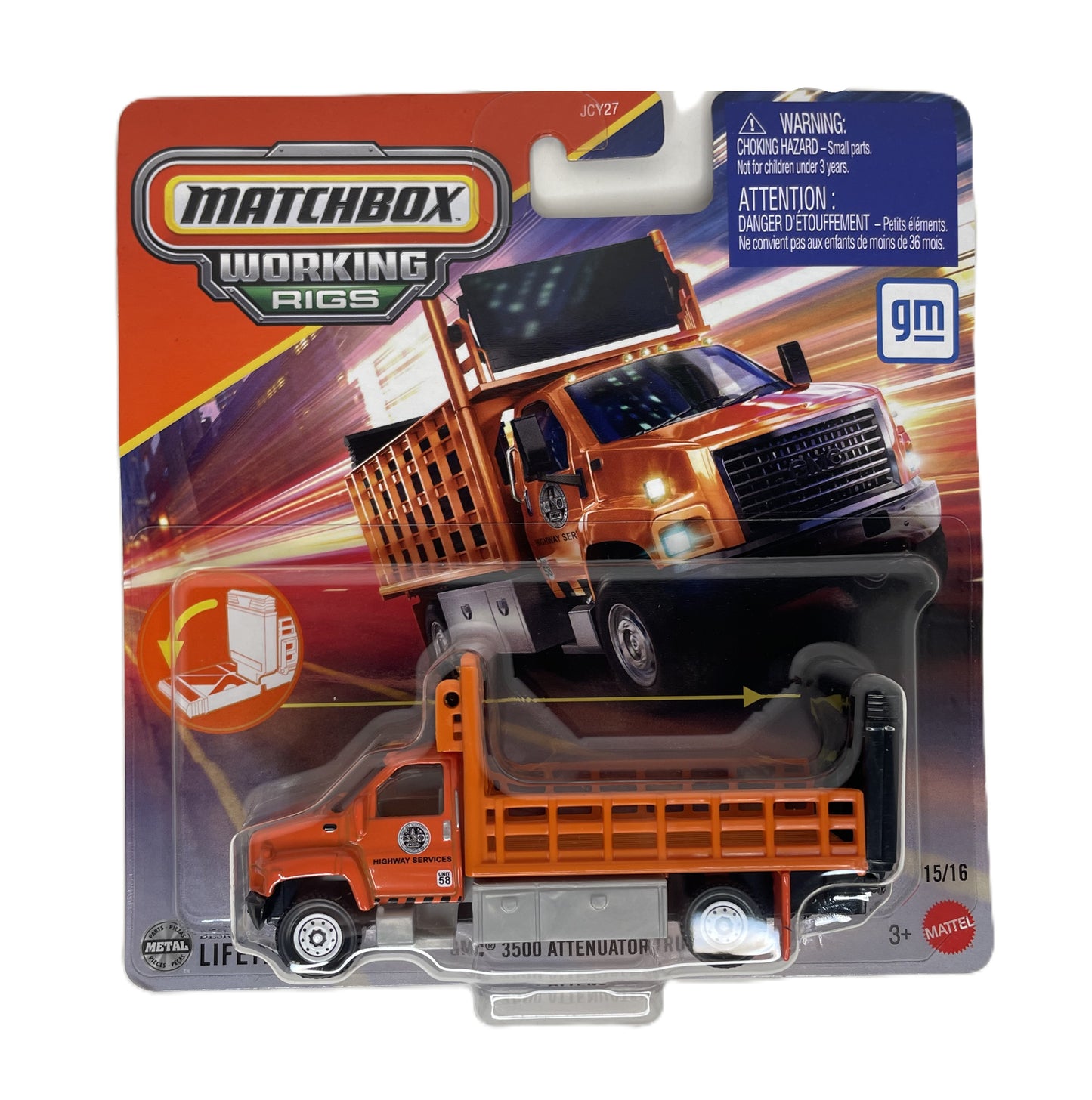 MATCHBOX Working Rigs GMC 3500 Attenuator Truck (JBX81)